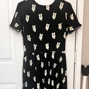 Disney's Ghost Mickey Spooky Halloween Cakeworthy Scoop Neck Dress Medium